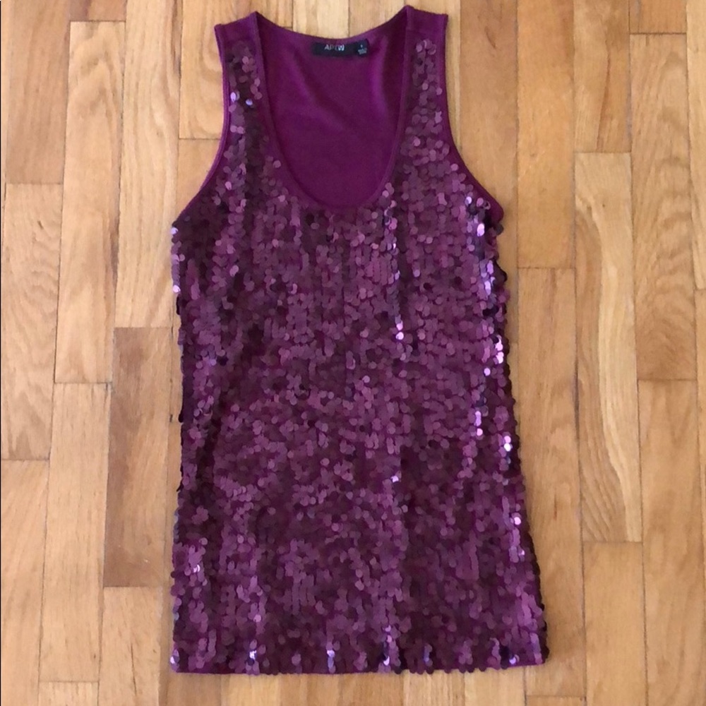 Sequin Front Tank